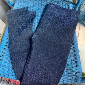Eye Candy Iridescent Navy Sparkly Leggings ! OSFM